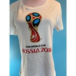NWOT Adidas FIFA WORLD CUP Russia 2018 Graphic White Medium